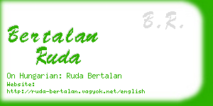 bertalan ruda business card